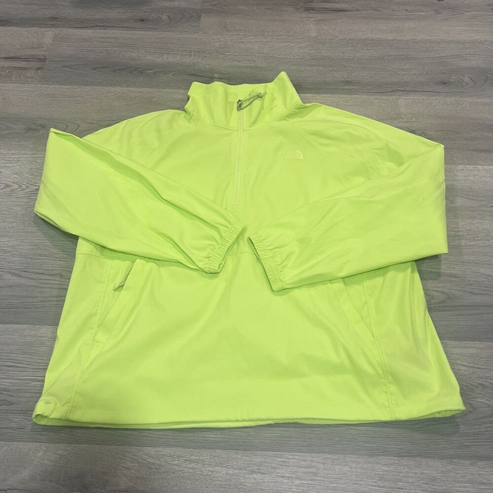 The North Face Windstopper Jacket Quarter Zip Neon Green Size XL Outdoor